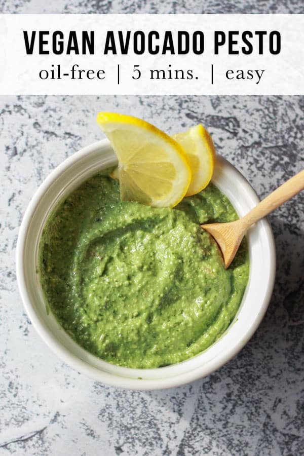 Oil Free Avocado Pesto Vegan Zen and Zaatar