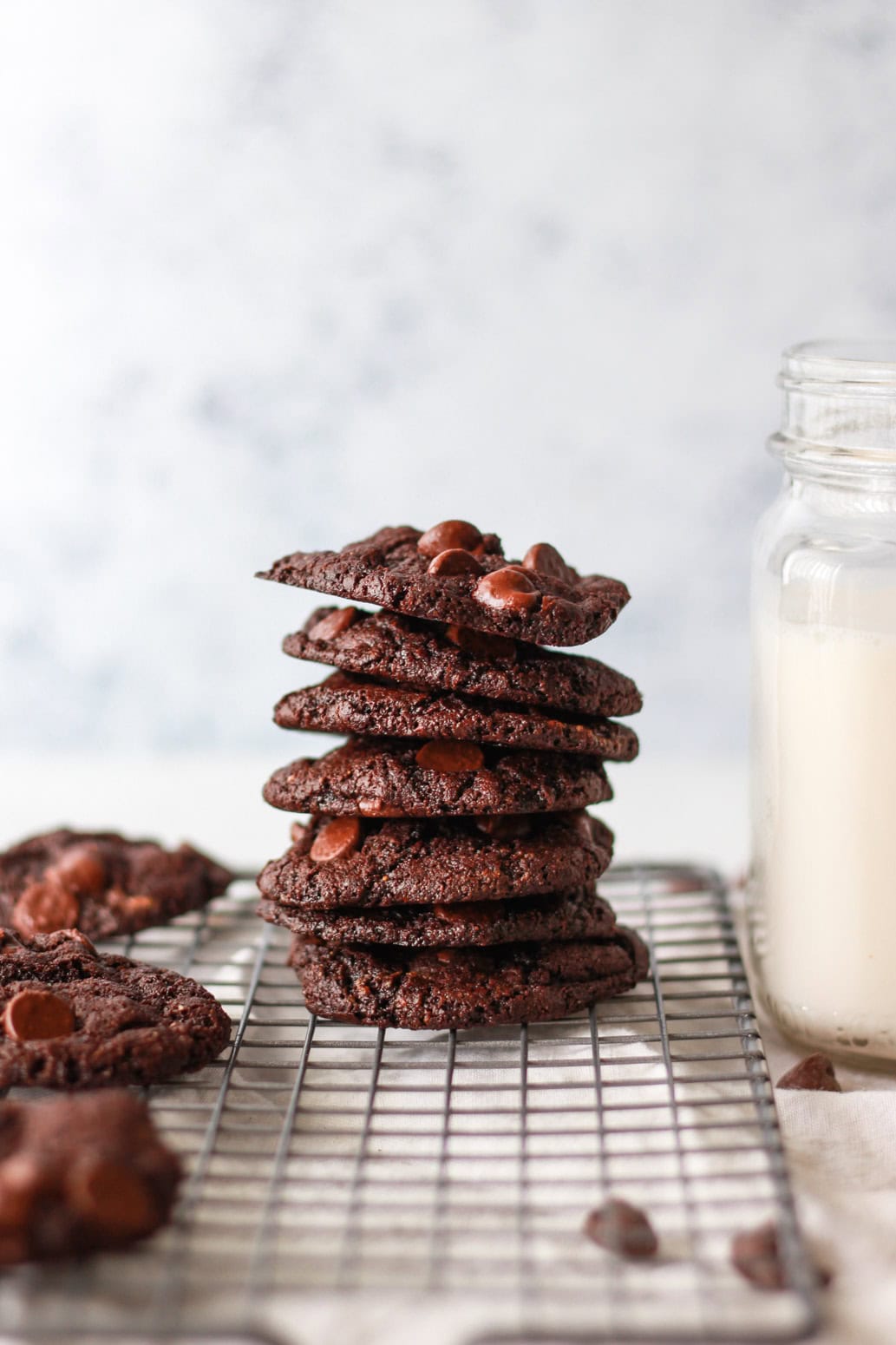 best gluten free vegan double chocolate chip cookies-6 ...