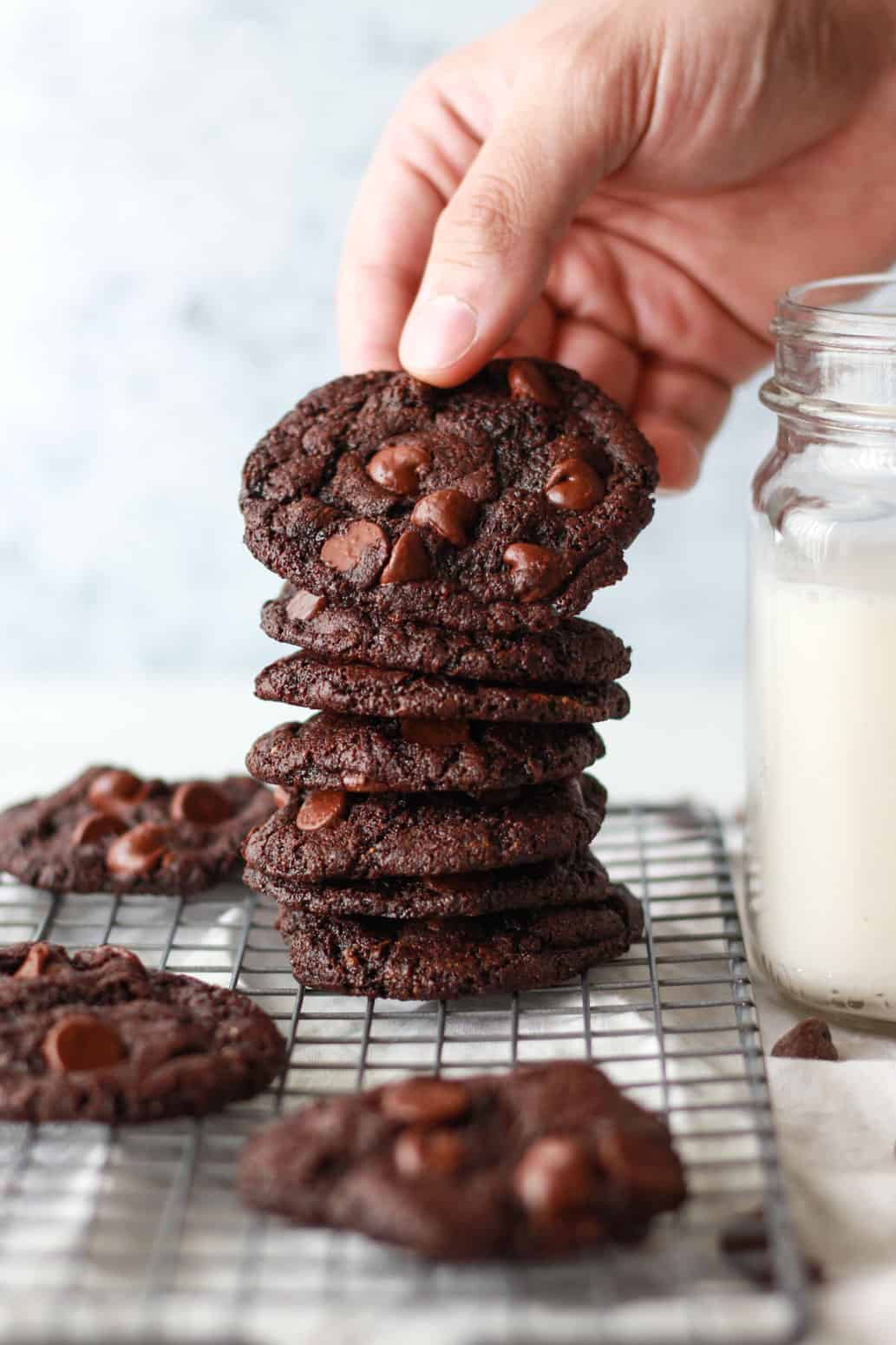 Vegan double deals chocolate chip cookies