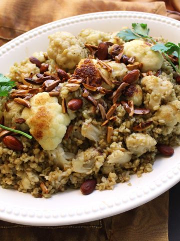 arabic cauliflower freekeh vegan vegetarian mediterranean food blog recipe zenanzaatar syrian lebanese