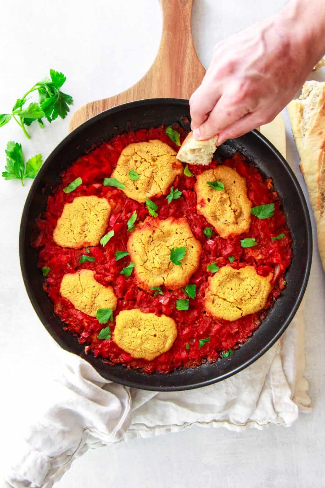 Mouth-Watering Vegan Shakshuka - Zen and Zaatar