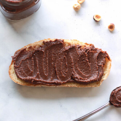 This healthy vegan nutella is date sweetened