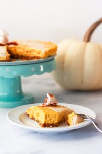 This no bake vegan pumpkin cheesecake is a decadent raw and gluten free dessert, perfect for the busy holidays as it just sets in the freezer!