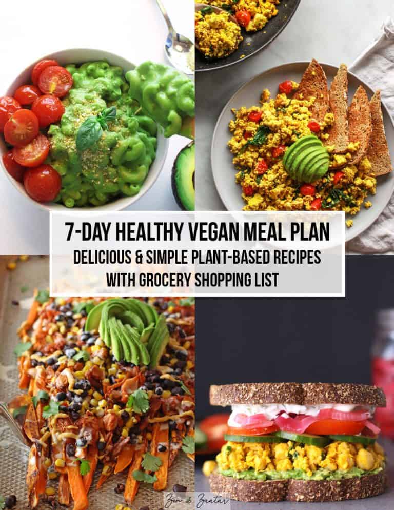 7-Day Healthy Vegan Meal Plan - Zen and Zaatar