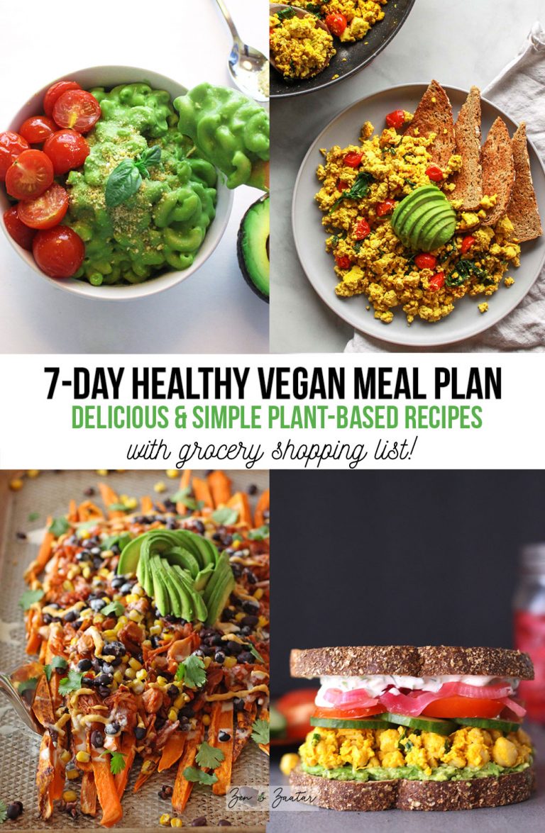 7-Day Healthy Vegan Meal Plan - Zen And Zaatar