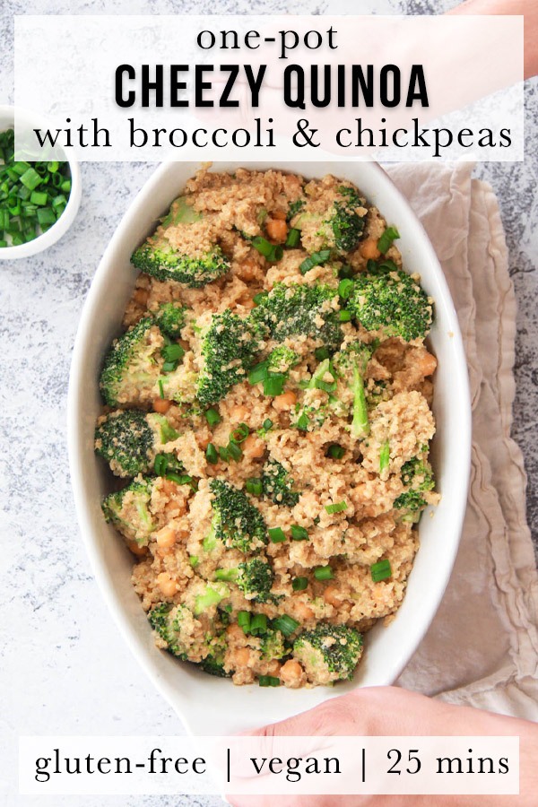 One Pan Broccoli Quinoa Skillet with Parmesan