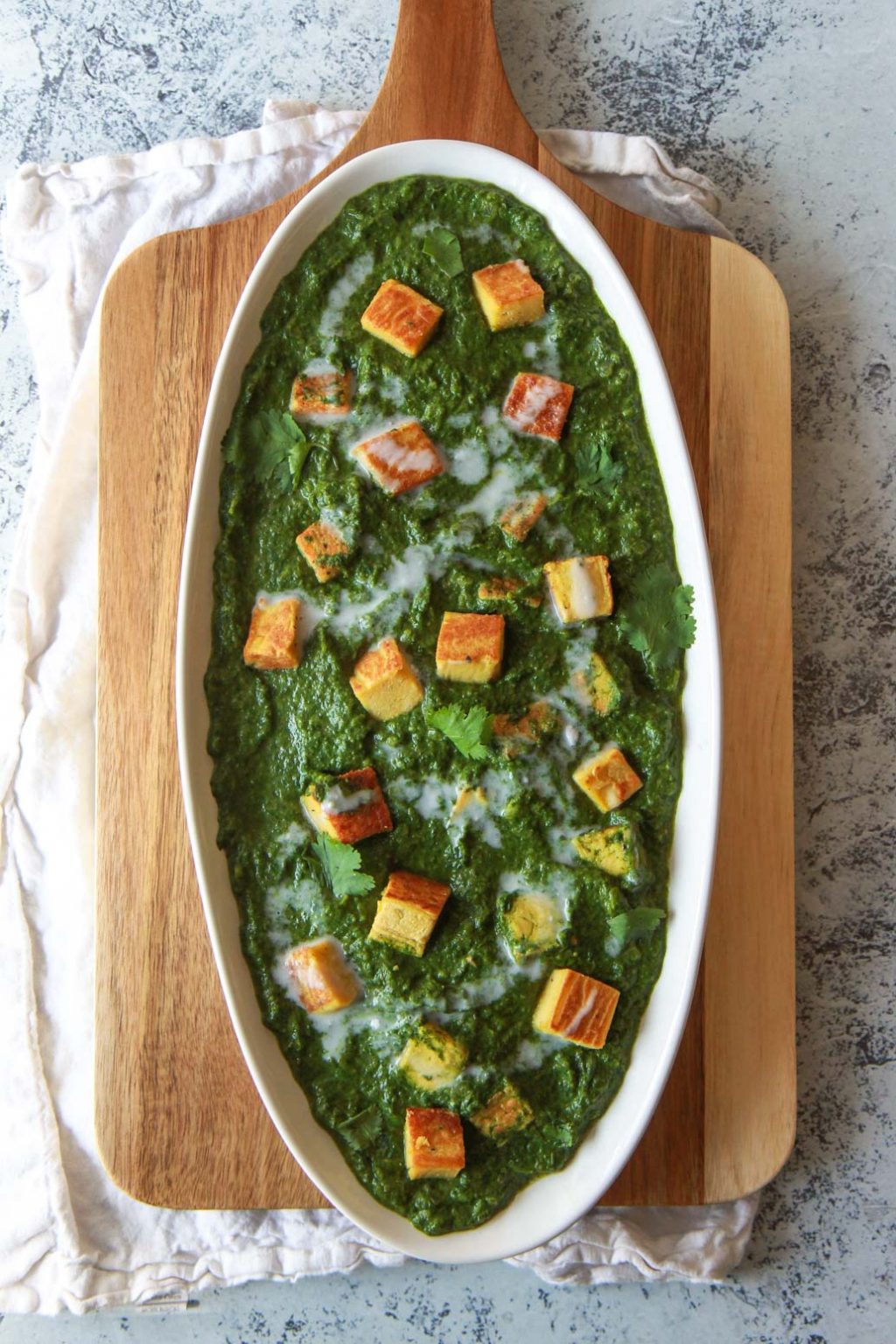 Vegan Palak Paneer with Chickpea Tofu (Soy-Free, GF) - Zen and Zaatar