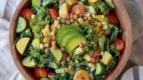 Hearty Kale Salad with Tahini Dressing (Savory, Vegan) Hearty Kale Salad with Tahini Dressing (Savory, Vegan)